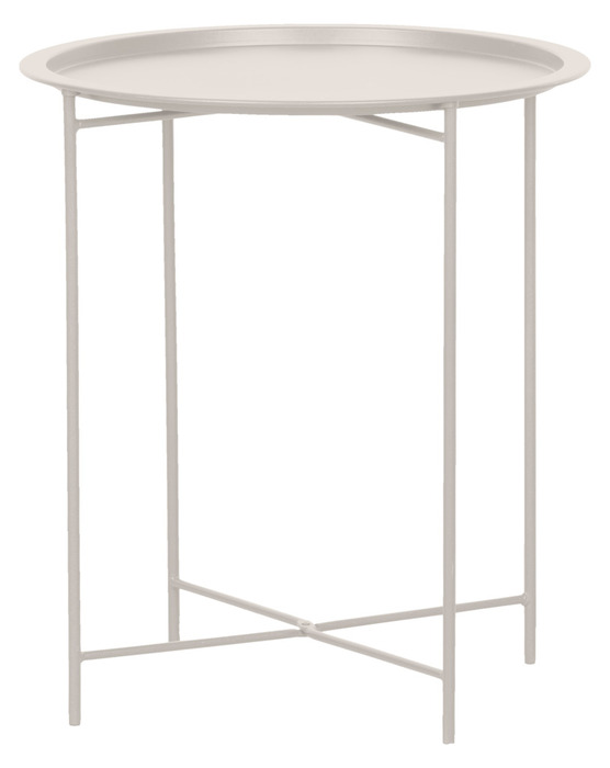 Sidebord Michigan stål sandy grey Ø46,8 cm - Sunlife